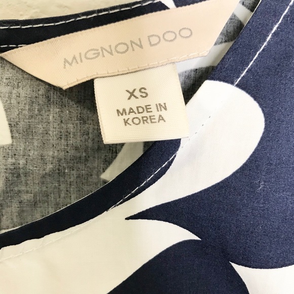 Anthropologie Womens Mignon Doo Angie Floral Print Poplin Top Blue XS - Picture 9 of 9